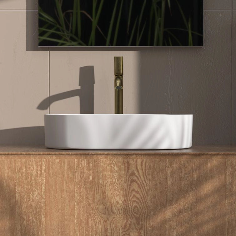 Lavabo Da Appoggio Rea Nadia 60 White Matt