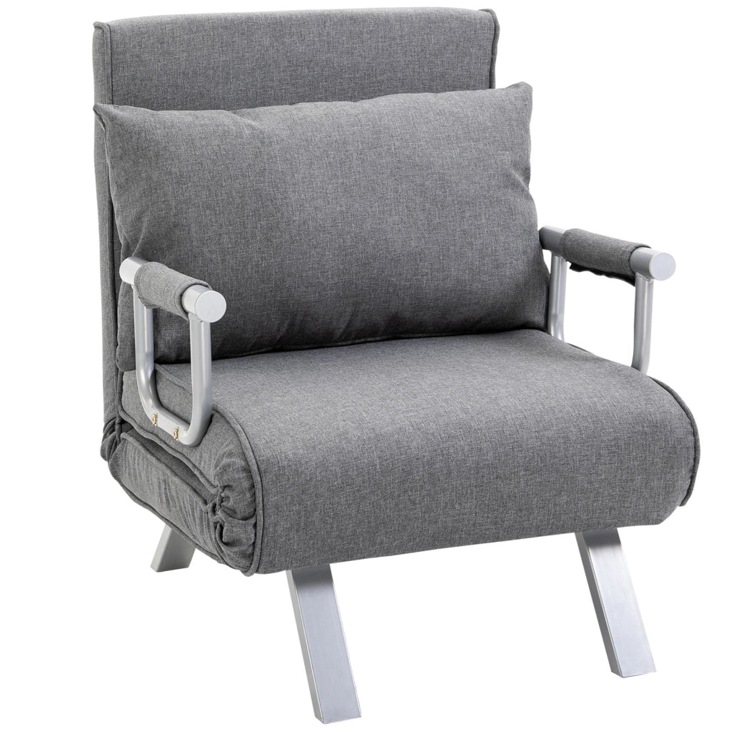 Sedia Relax Poltrona Letto ¨C Zephmum ¨C Grigio 65x69x80 cm