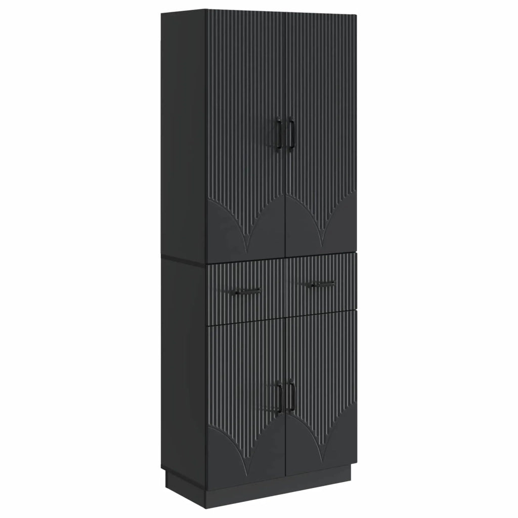 Set di armadi 2 pcs Nero Legno ingegnerizzato