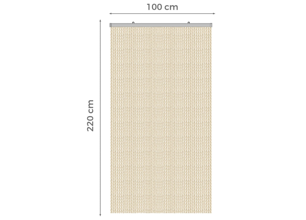 Tenda Antimosca Antirumore Caduta Pannello Porta Finestra Casa Pon Pon - 100X220 - Beige