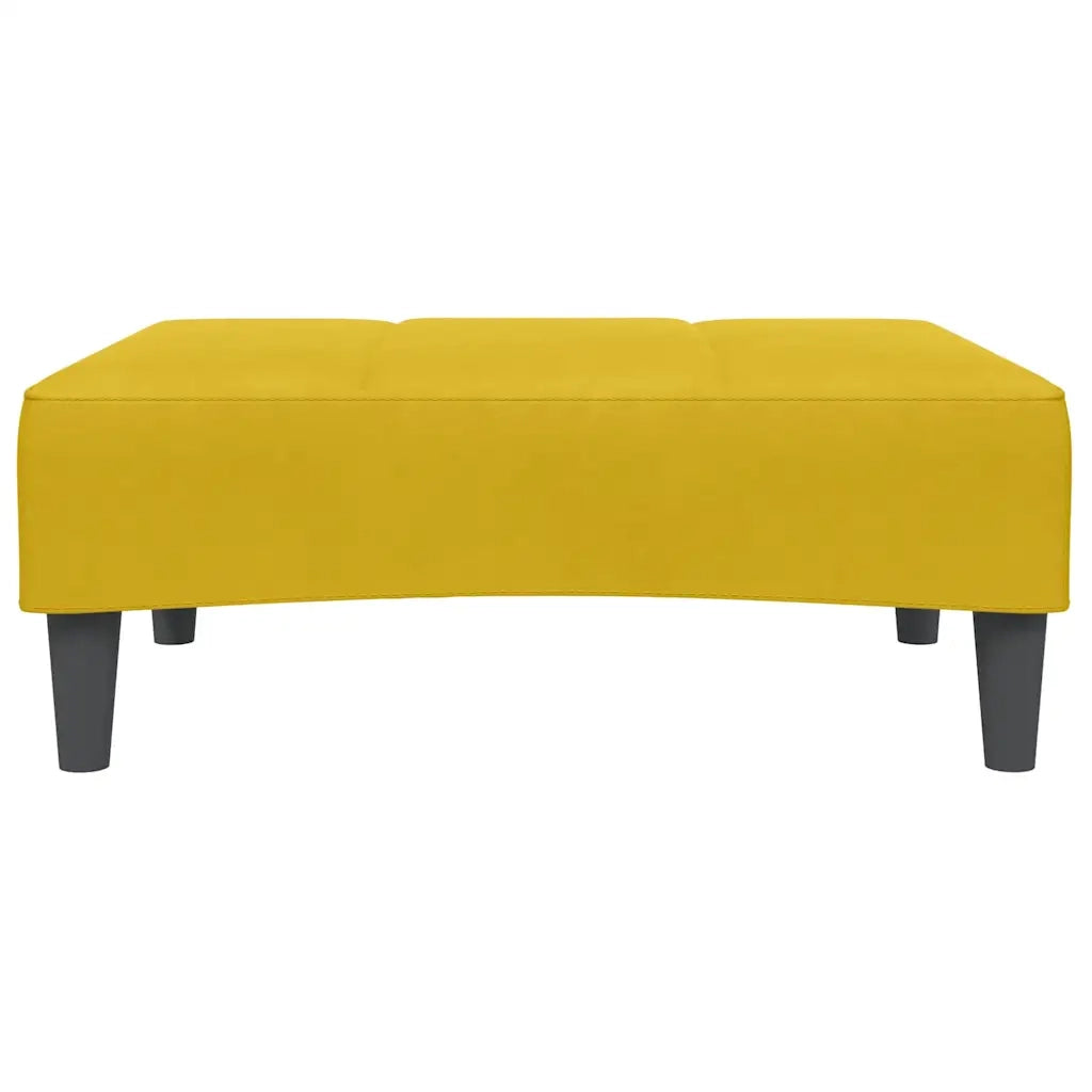 Poggiapiedi Giallo 77x55x31 cm in Velluto