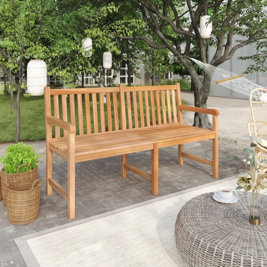 Panchina da Giardino 150 cm in Legno Massello di Teak 316623