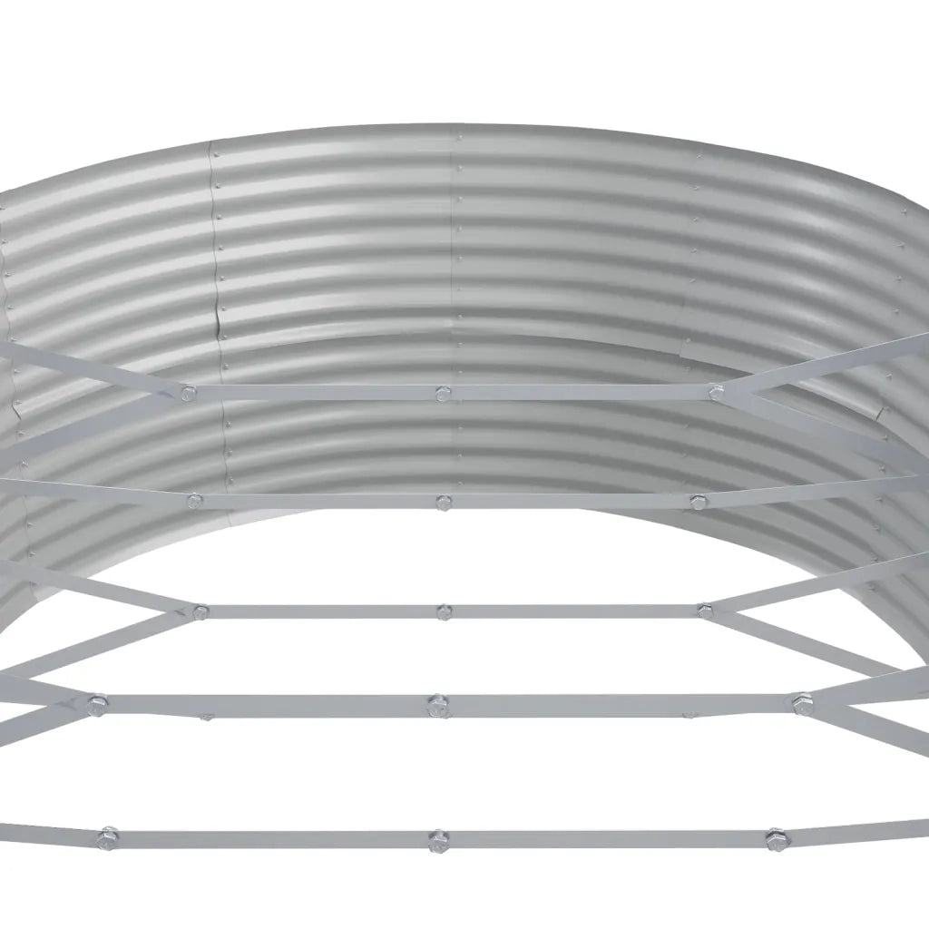 Vaso Giardino Acciaio Verniciato a Polvere 544x100x36 cm Grigio