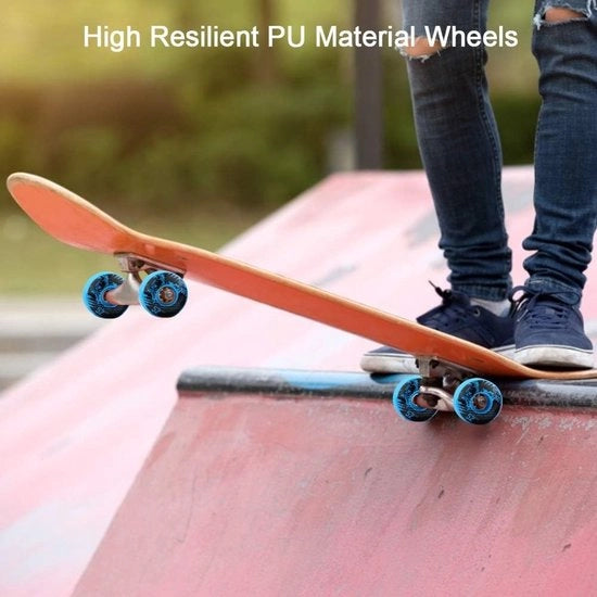 Ruote per Skateboard 52mm x 30mm - 4 pezzi - Materiale PU Resistente - Adatto per Superfici Rupestri - Alta Resistenza - Ideali per Skateboard - Ruote per Skateboard