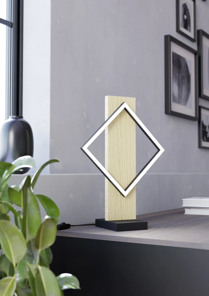 Lampada Scrivania Rustico Country Boyal Metallo Marrone Led 13W Ip20