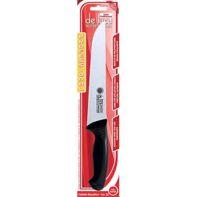COLTELLO MACELLAIO PROFESSIONAL DE LUCA - MANICO PLT/INOX CM 22- 2 pezzi