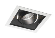 INCASSO LED APOLLO NERO IN ALLUMINIO 45W 4500LM 3000K ORIENTABILE 18,8X18,8X12CM INC-APOLLO-1X45C