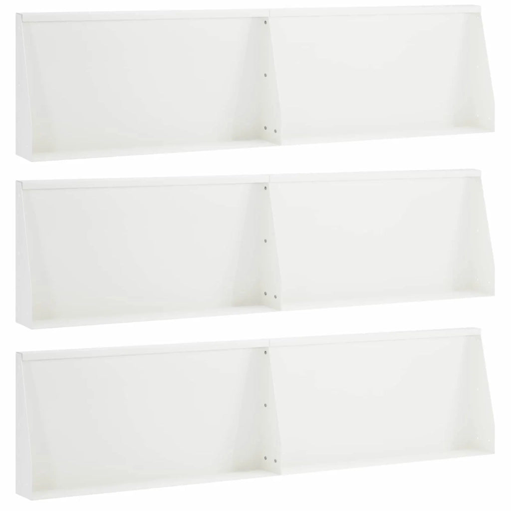 Muro di contenimento 6 pz 80 x 12 x 30 cm Acciaio Bianco 3449178