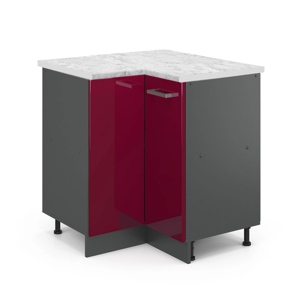 Vicco Mobile ad angolo cucina Rosso lucido 75.6 cm PL Marmo