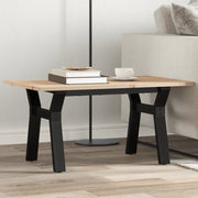 Tavolino da Salotto Telaio a Y 80x50x40 cm Legno Pino e Acciaio 3282706