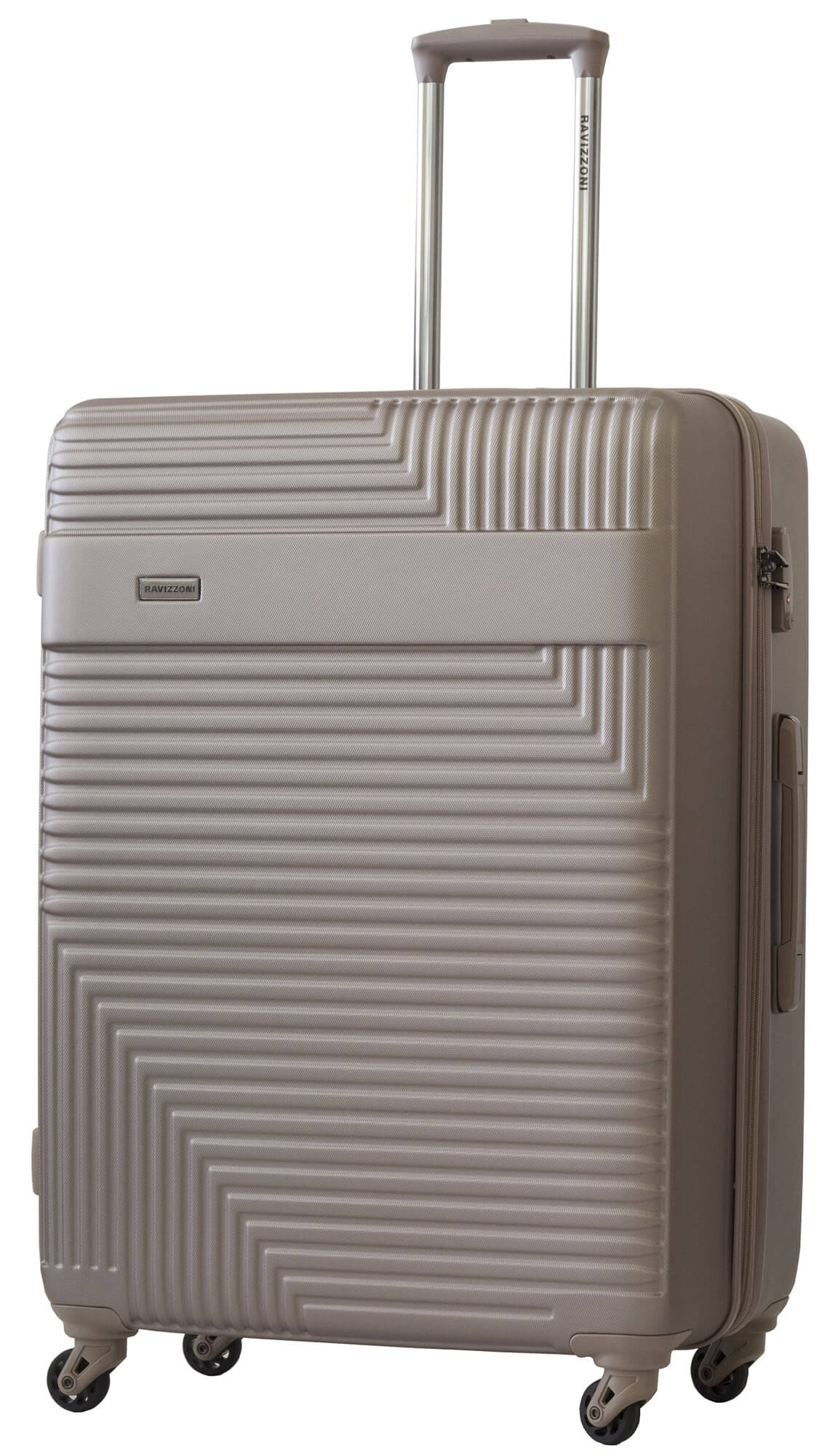 Set 3 Valigie Trolley Rigide in ABS 4 Ruote TSA Ravizzoni Long Island Beige