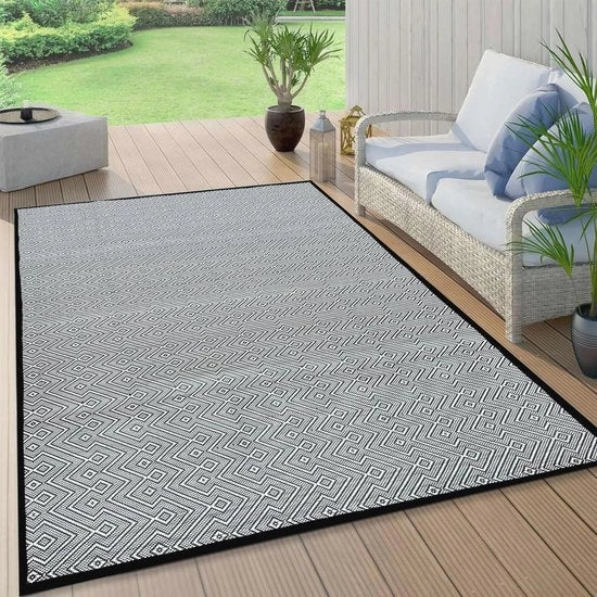 Tappeto Esterno 210x150cm - Imbottito e Resistente all'Acqua e alle Radiazioni UV - Coperta per Pic-Nic - Panno di Pavimento Reversibile per Giardino, Spiaggia e Campeggio