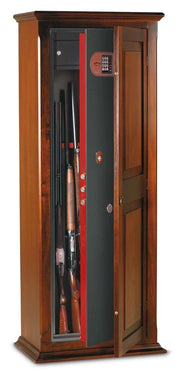 Fuciliera Portafucili Digitale per 11 Armi con Tesoretto Serie Riv. Legno Technomax - 1605X625X370Mm