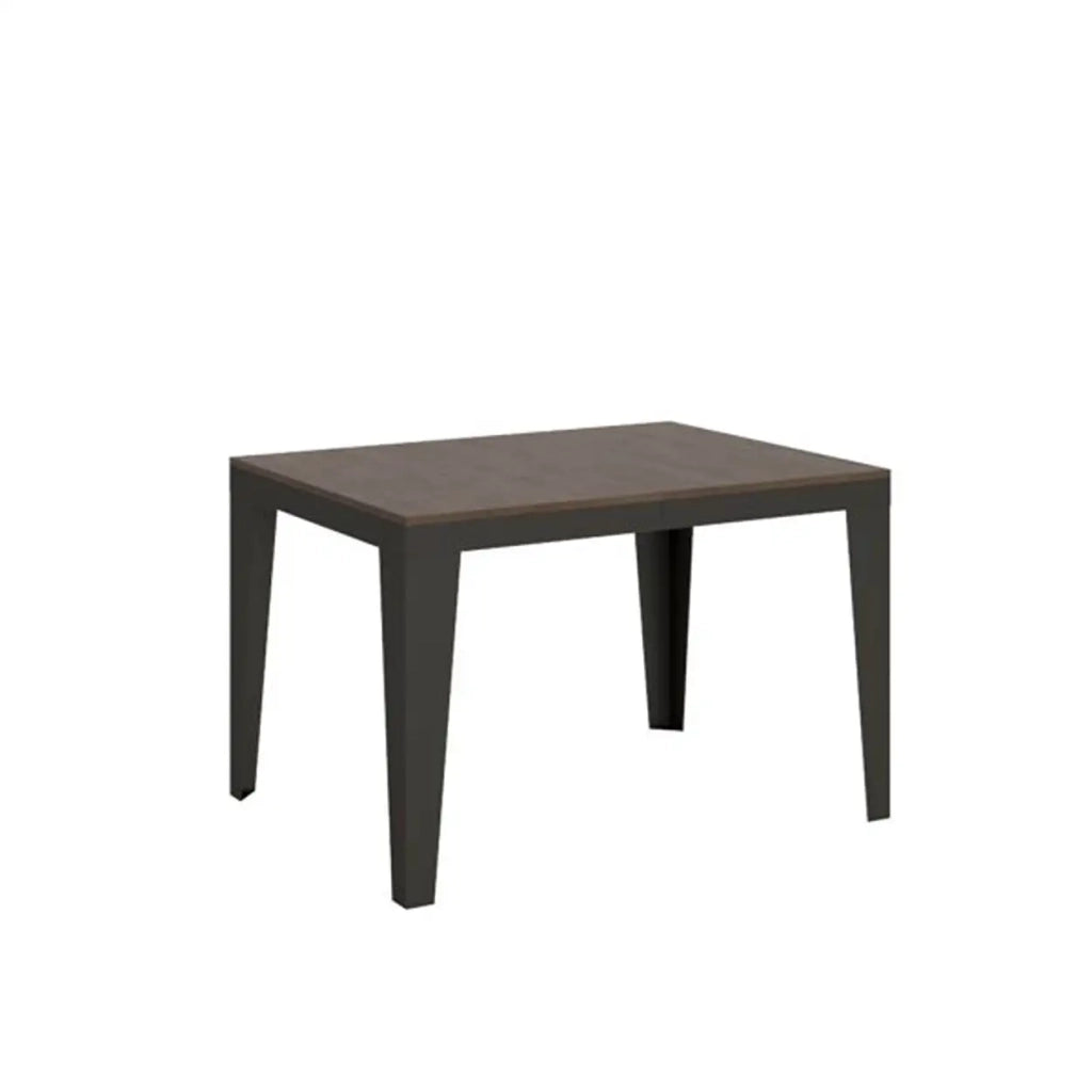 Tavolo allungabile 120/224x90 cm Flame Evolution colore noce telaio e gambe antracite