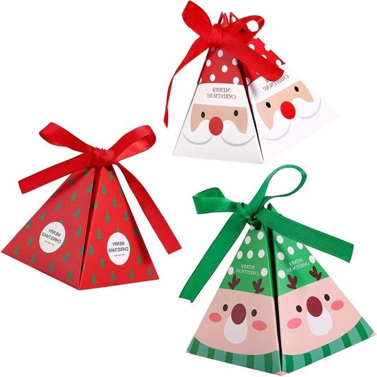 Decorazioni di Natale Premium - 30 Stuks Dozzina per Caramelle e Dolci - Decorazioni e Decori per la Vigilia di Natale (Babbo Natale, Elfo, Albero di Natale)