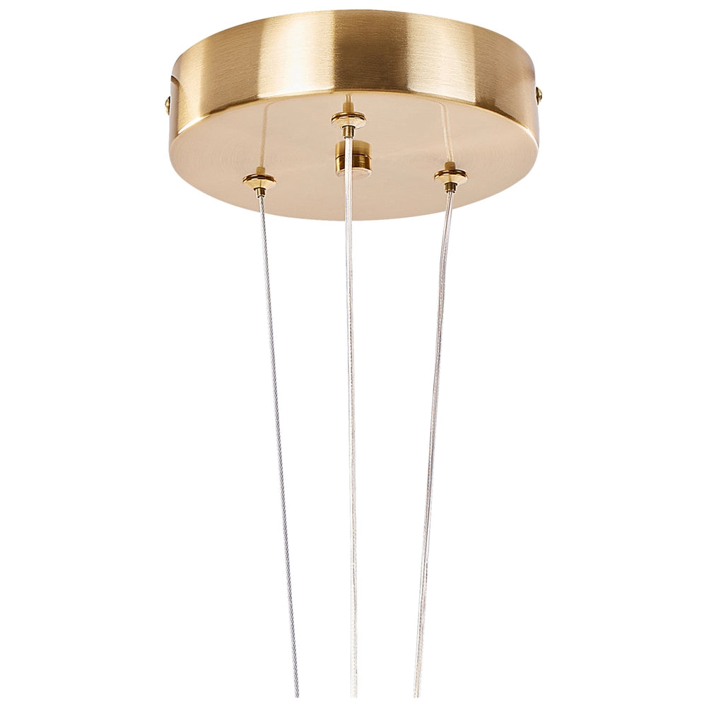Lampada a sospensione LED in metallo dorato dal Design geometrico stile moderno
