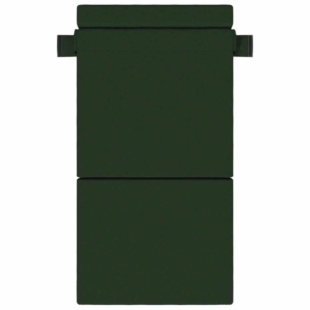 Divano Letto Pieghevole Verde Scuro 70 x 72 x 60 cm Tessuto