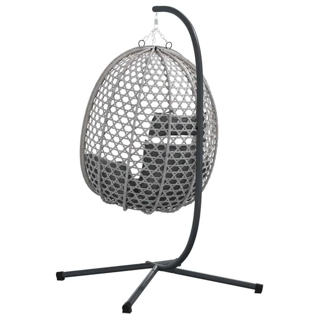 Sedia uovo sospesa antracite e grigio 104 x 100 x 191 cm 42003850