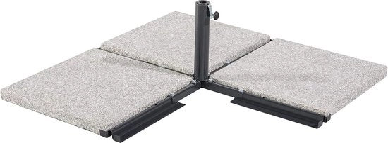 Supporto per ombrello per tavolo da giardino - esterno - tavolo da giardino - nero Supporto per ombrello