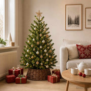 Collare per Albero di Natale Rotondo Marrone lavato 42048730