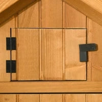 Capanno da Giardino Porta Attrezzi in Legno Impermeabile, 77x54.2x179 cm Giallo