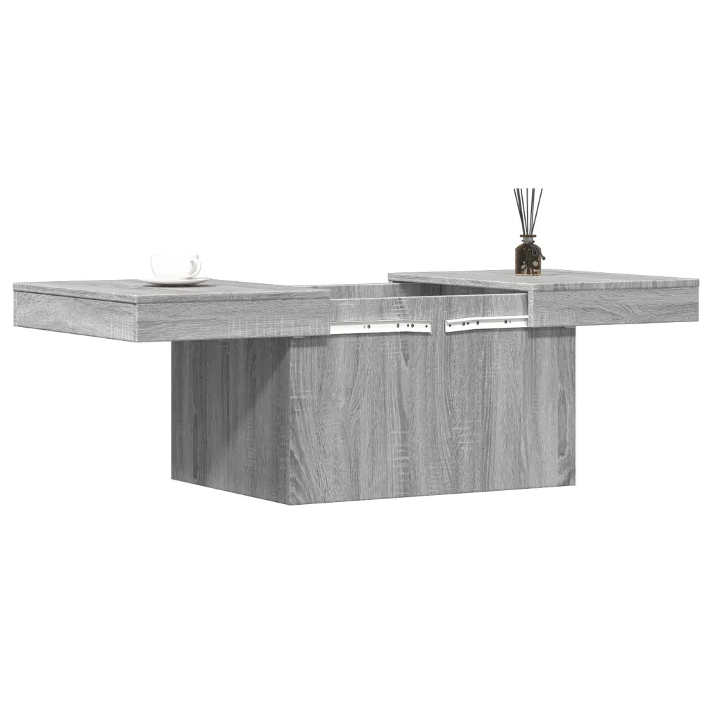 Tavolino da Salotto Grigio Sonoma 80x55x40 cm Legno Multistrato