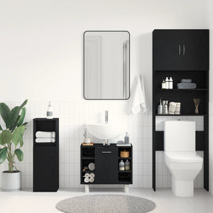 Mobile da Bagno Rovere Nero 60 x 32 x 54 cm Legno multistrato 862514
