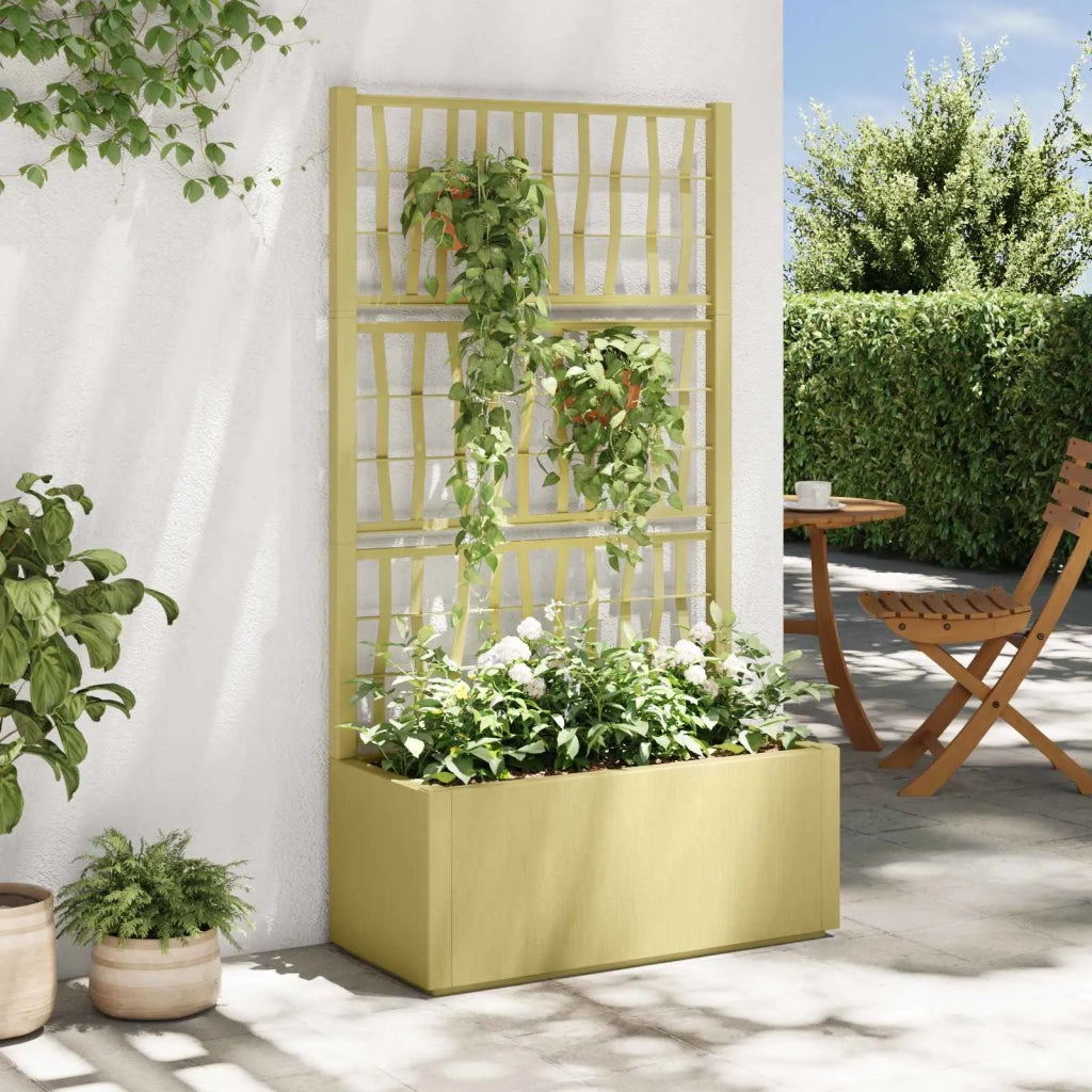 Vaso da Giardino con Trellis Verde 80 x 36 x 140 cm PP 42036841