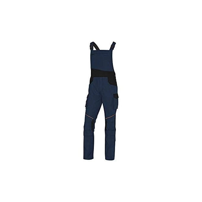 Deltaplus MCSA2MN3X Mach2 Corporate Salopette da lavoro 9 tasche Ripstop 65% poliestere 35% cotone 260 g-m² taglia 3XL colore Blu Navy Nero