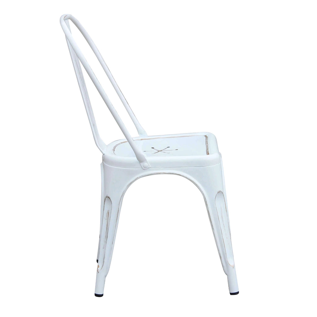 Sedia per Sala da Pranzo Industrial in Acciaio cm 35x45x85 - METAL