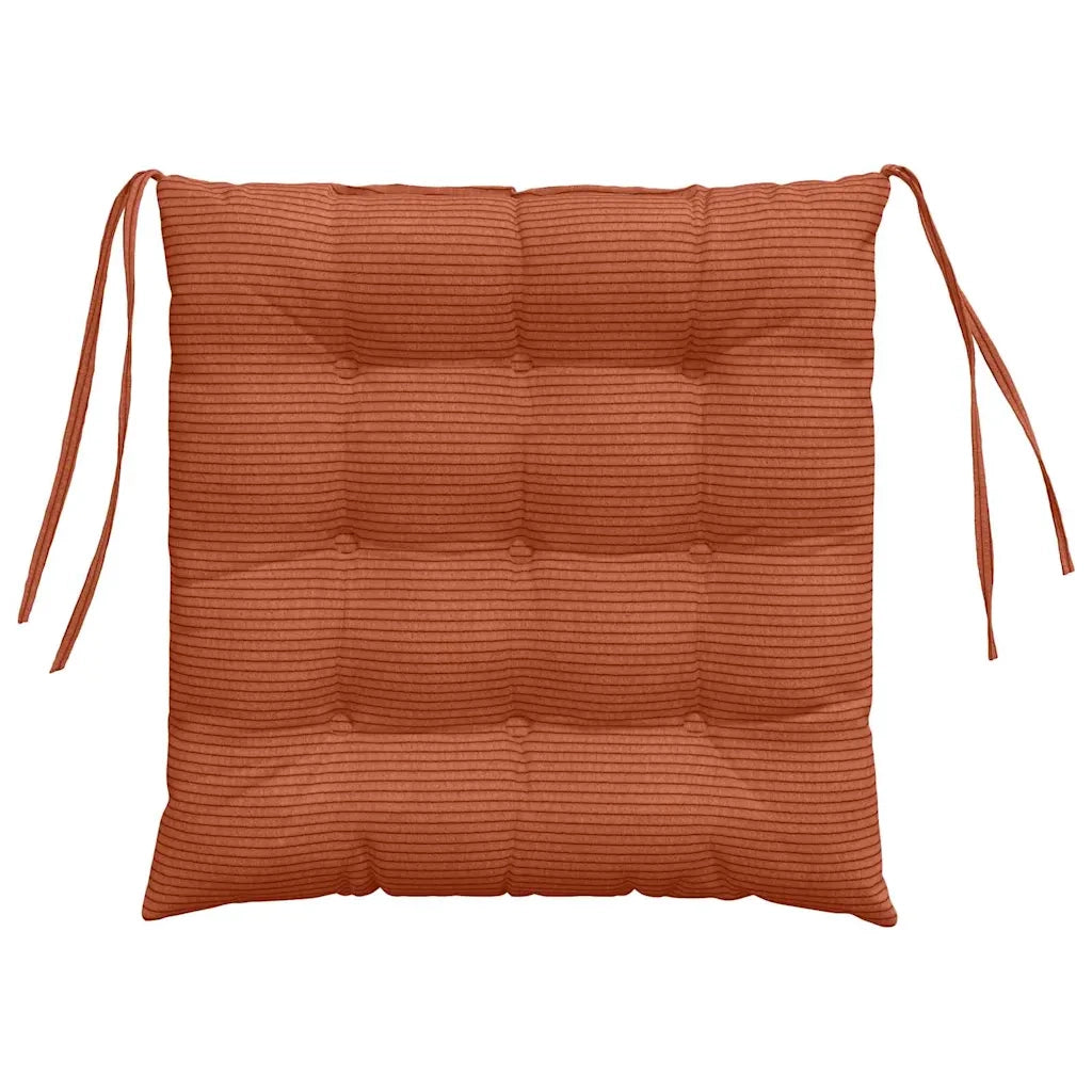 Cuscini per Seduta 4 pcs Rosso Arancio 40 x 40 x 6 cm