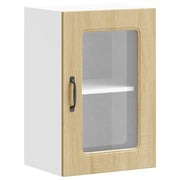 Pensile da cucina con anta in vetro 40 x 31 x 60 cm in legno ingegnerizzato di rovere Sonoma 02_0049953