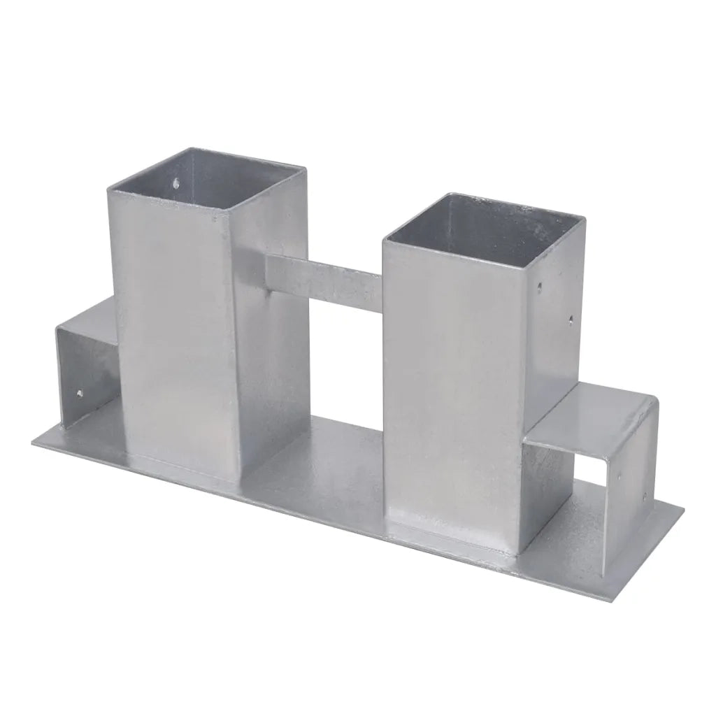 Set Supporti per Legna da Ardere 12 pz in Acciaio Argento 278715