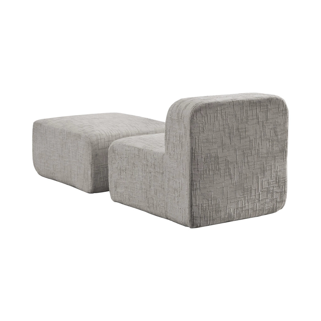 Poltrona reclinabile, poltrona modulare, tessuto chenille, schiuma ad alta elasticit¨¤ 30D, grigio