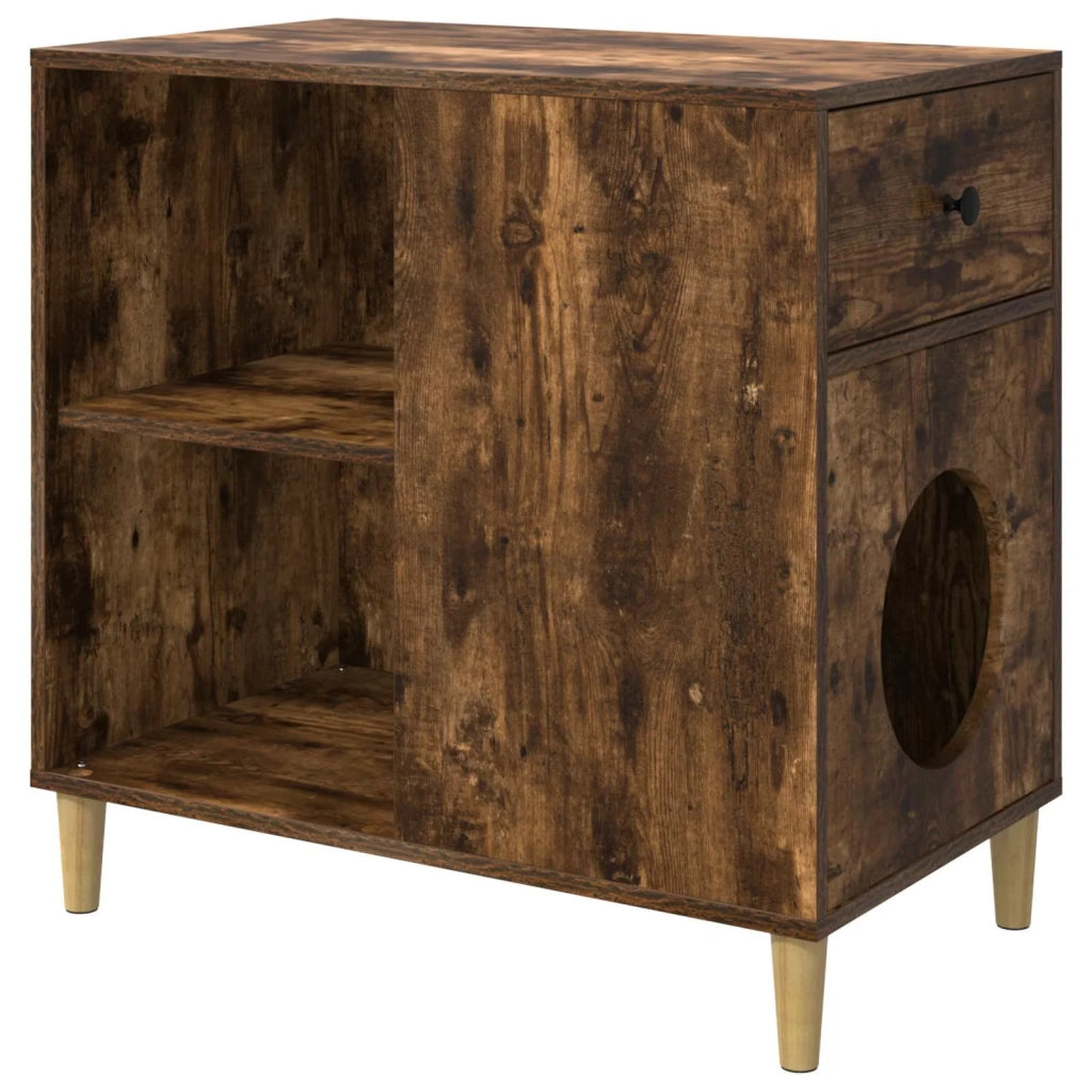 Casa per Gatti Rovere fumé 72 x 42.5 x 70 cm Legno multistrato 8000685