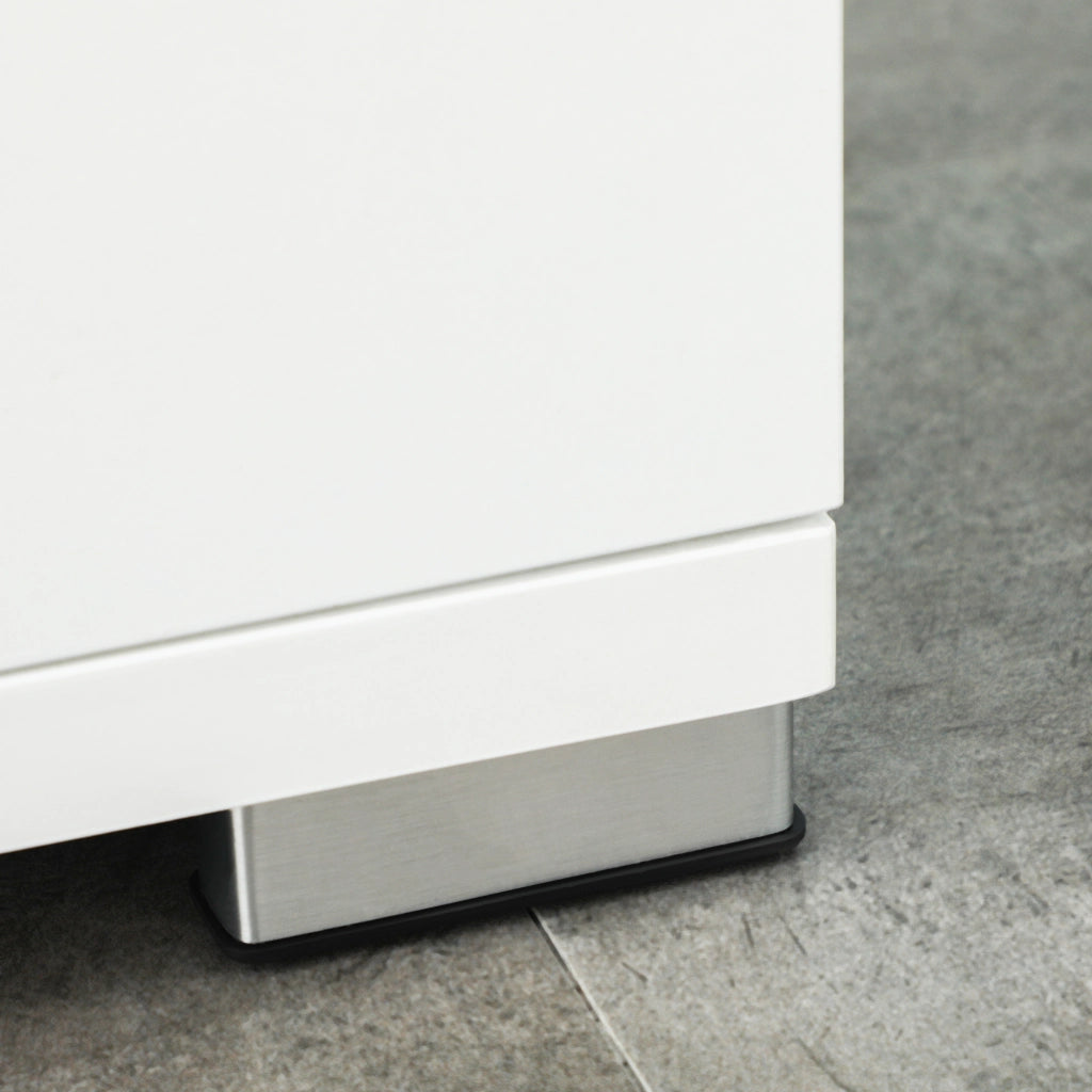 Mobile Bagno in Truciolato Bianco con Armadietti e Ripiani ¨C Zephmum ¨C 80x33.5x190 cm