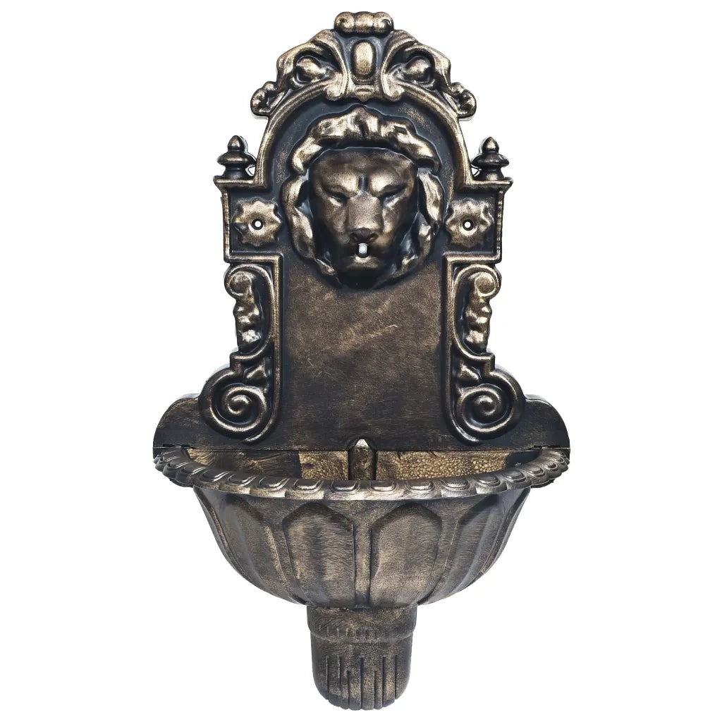 Fontana a Muro Design a Testa di Leone Bronzo CFW8748404