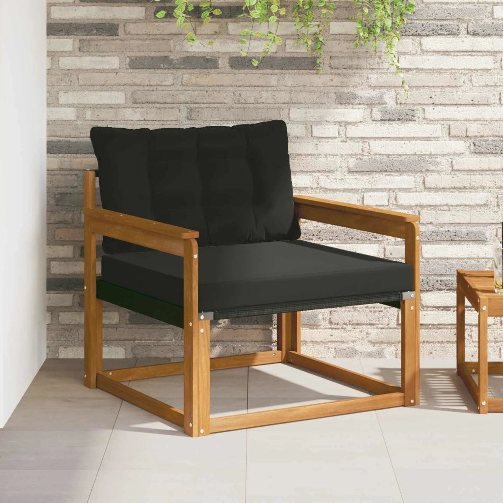 Set di divani da esterno-Sofa da giardino Legno di Acacia Massello e Textilene 439317