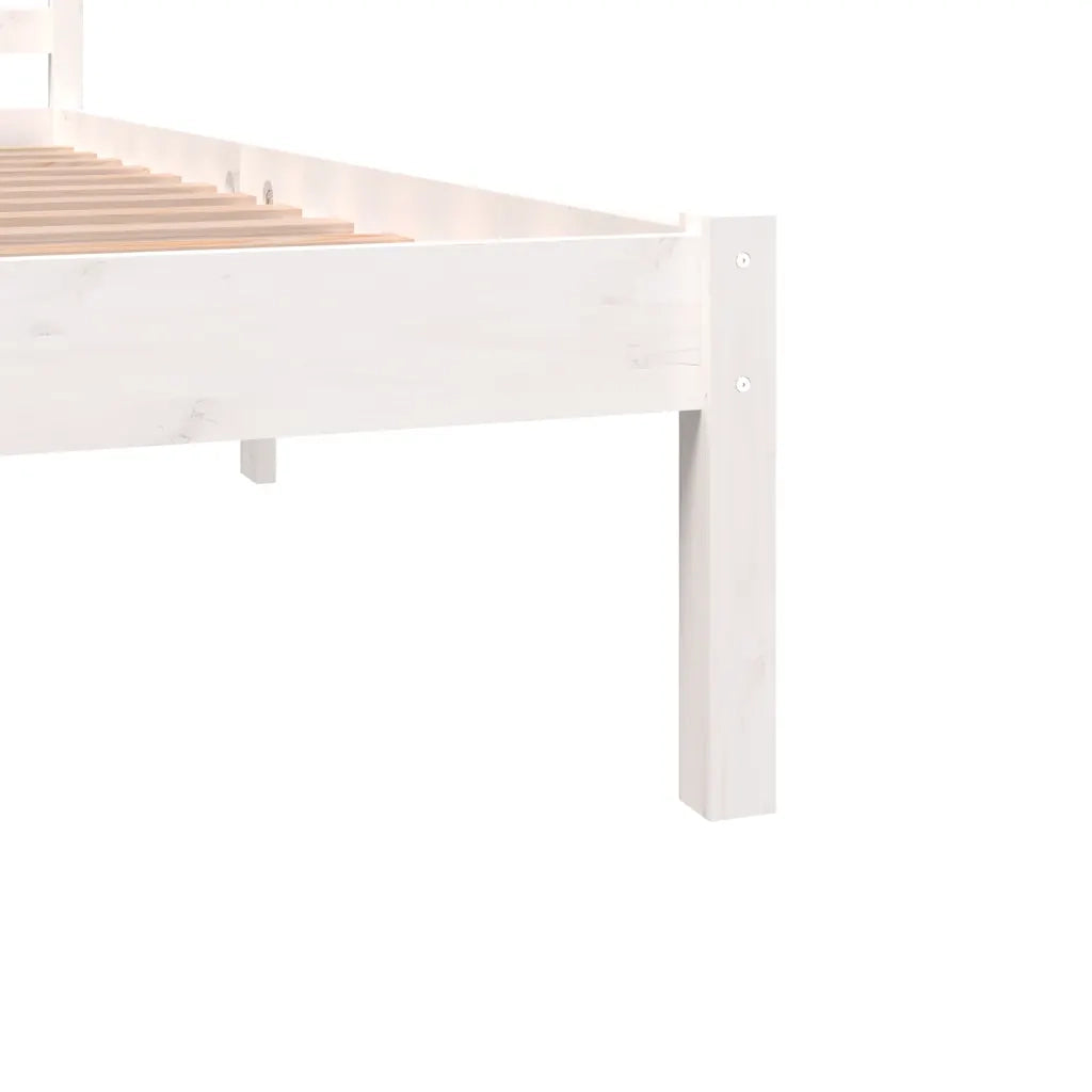 Giroletto-Struttura Letto Bianco in Legno Massello 180x200 cm Super King 747031