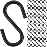 Haken per 100 pezzi - Materiale in acciaio - Nero - Per cucina/bagno - Spaziale - Sostenibile - Facili da utilizzare