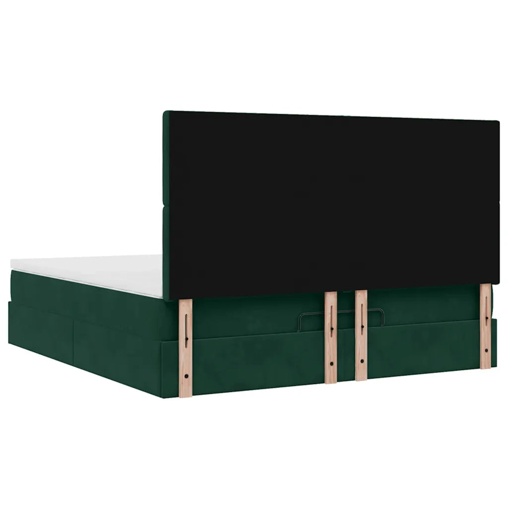 Struttura Letto Pouf con Materassi 160x200 cm Velluto 3314477