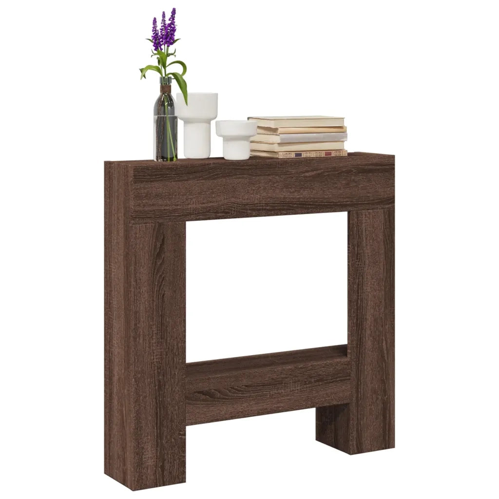 vidaXL Cornice per Camino Rovere Marrone 81x18x82 cm in Truciolato