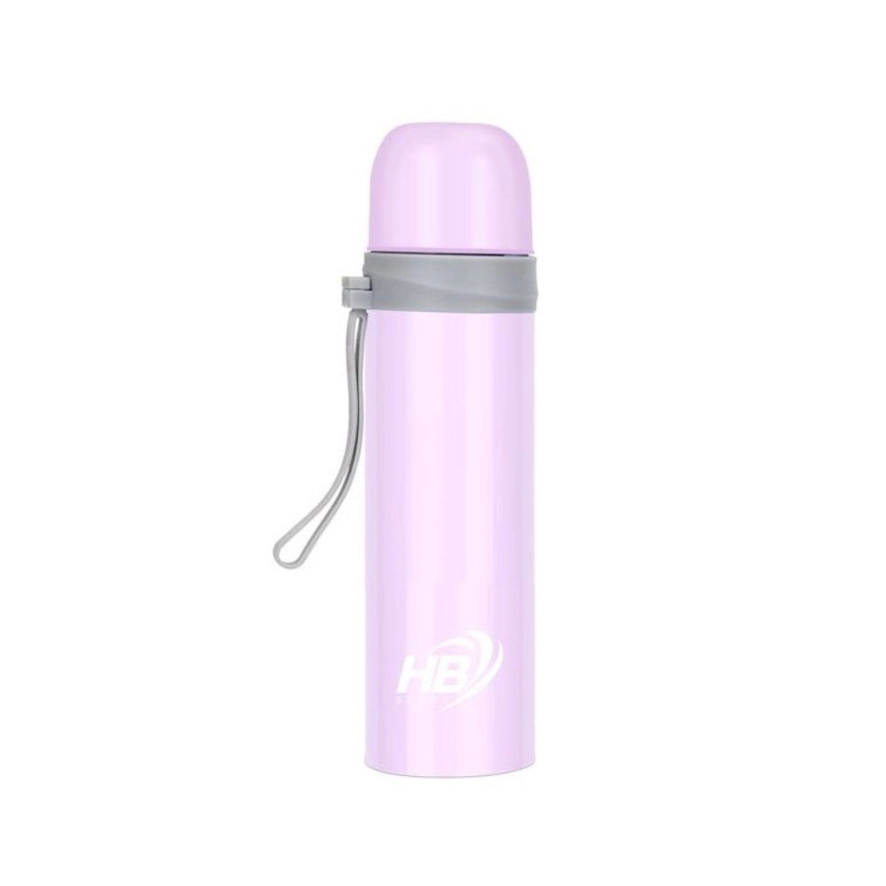 Trade Shop - Thermos Portatile 500 Ml In Acciaio Per Bevande Calde In Viaggio Gita Campeggio -