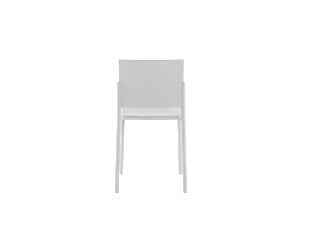 Sedia Venus di Design Moderno in Polipropilene Bianco con Struttura in Metallo, Impilabile e Resistente per Interni - Om/405/BI