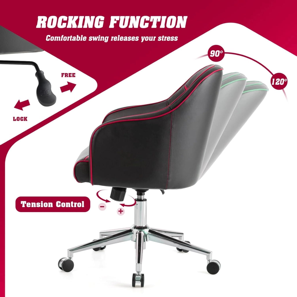 Sedia da Gaming con 5 Route Universali, Sedia Ufficio Ergonomica, Sedia da Ufficio Girevole per Ufficio, Casa, 3 Colori
