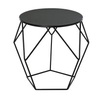 Tavolino da Caffè Salotto Design Nordico Minimalista Geometrico Ampio Piano, Acciaio, 54x54x44cm
