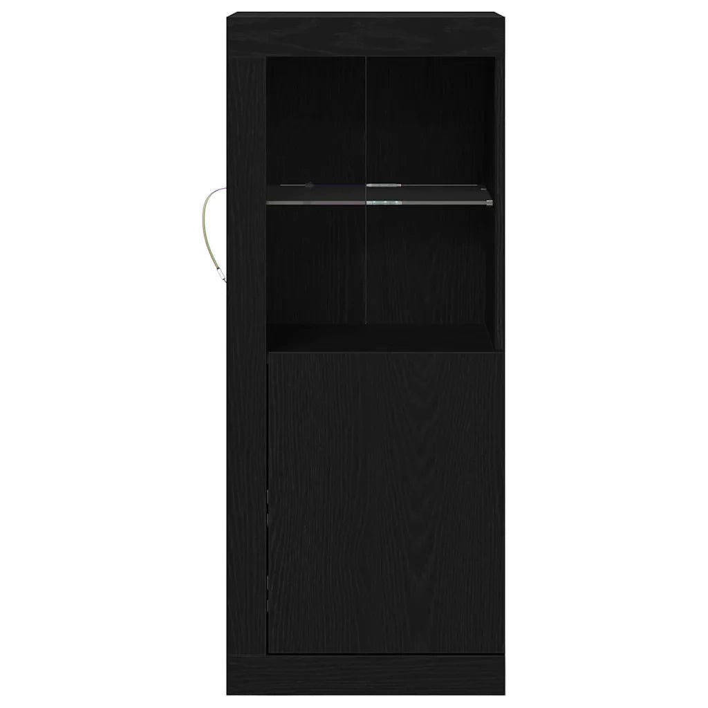 Credenza | Madia LED Nero 41 x 37 x 100 cm Legno multistrato