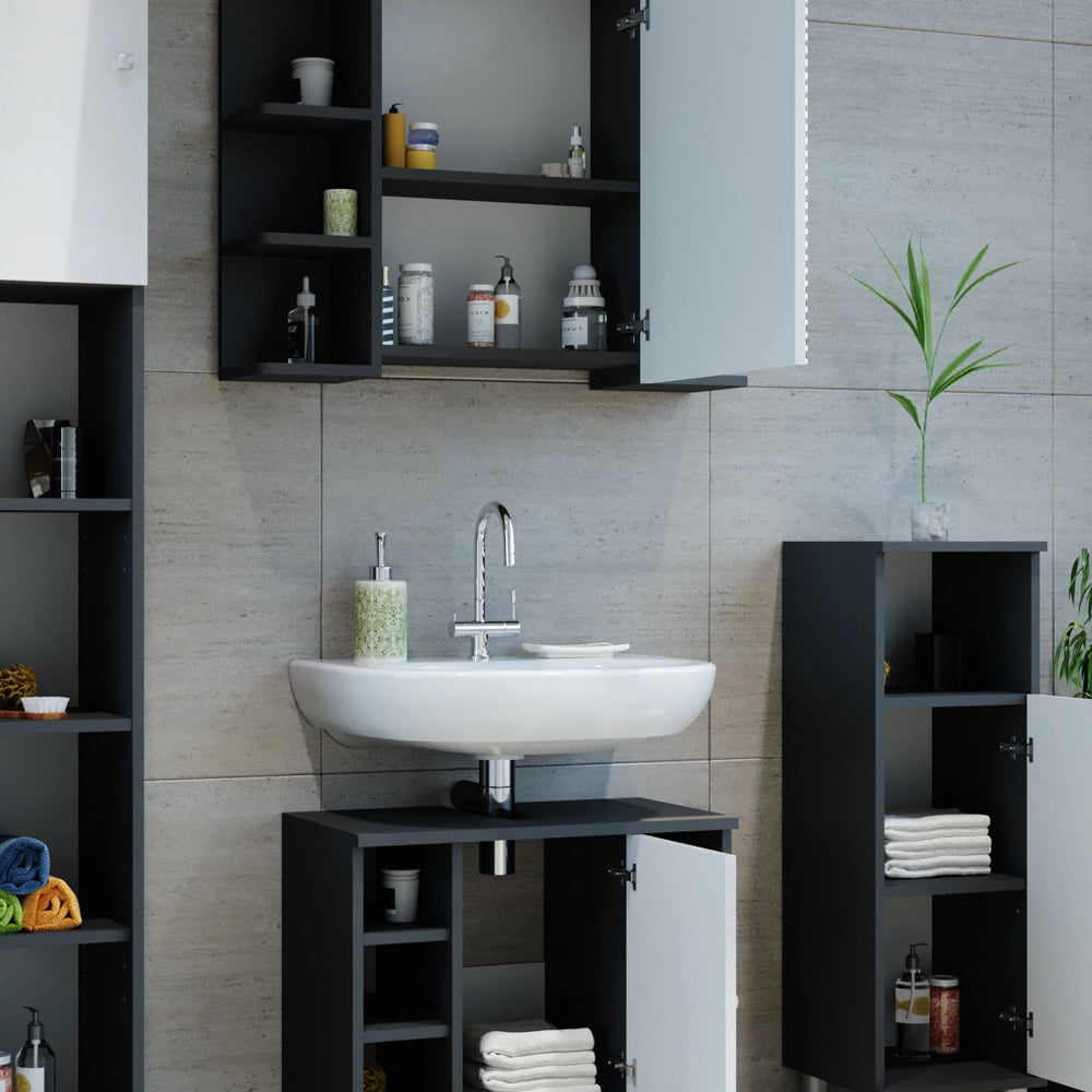 Vicco Set mobili bagno Antracite 2 parti