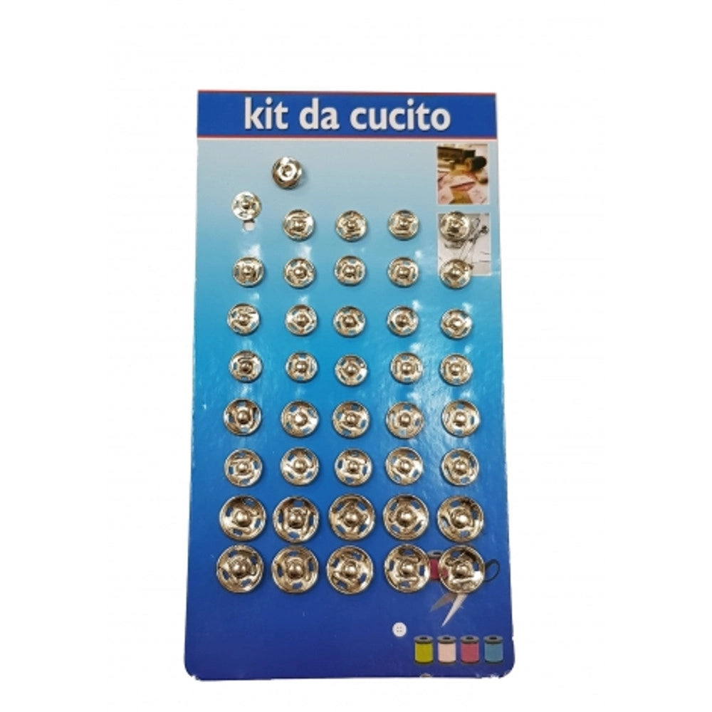 Trade Shop - 40 Paia Ciappette Apri Chiudi Bottoni Automatici A Pressione In Acciaio Sarta -