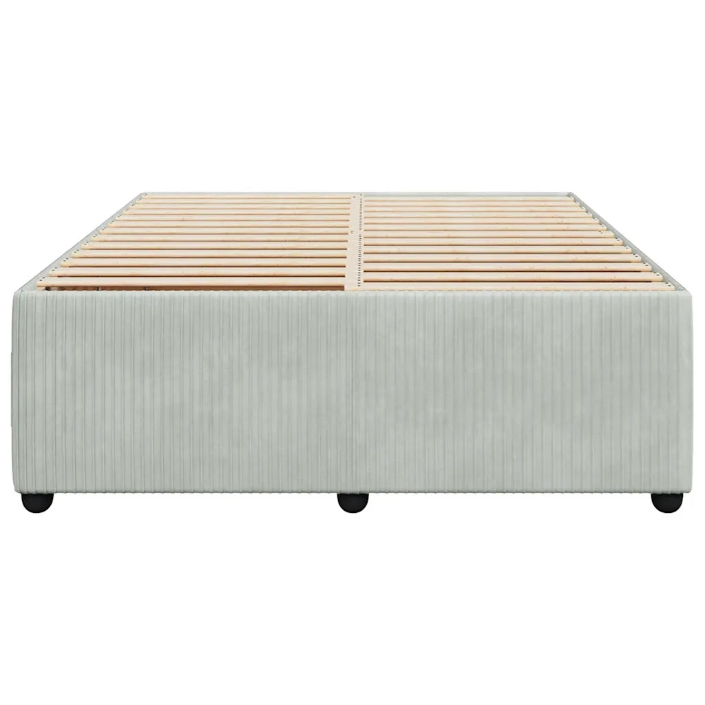 Giroletto senza Materasso Grigio Chiaro 160x200 cm Velluto 3285018